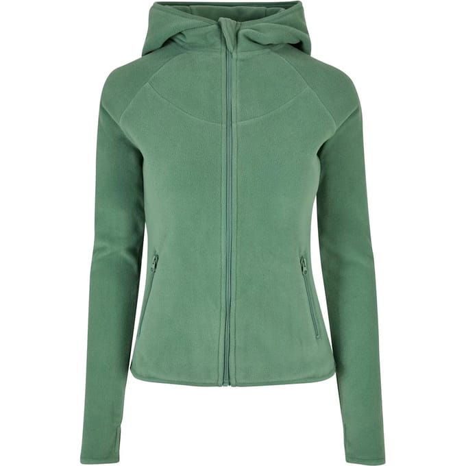 Urban Classics - Polar Fleece Vest met capuchon - L - Groen
