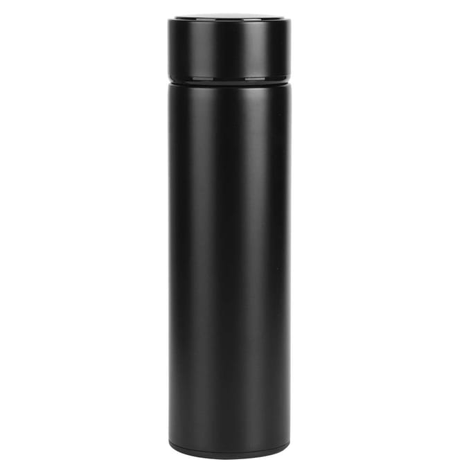 500ml LED Intelligente Temperatuurweergave Geïsoleerde Waterfles Thermische Vacuüm BekerZwart black