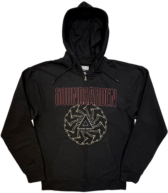Soundgarden - Spiral & Logo Vest met capuchon - M - Zwart