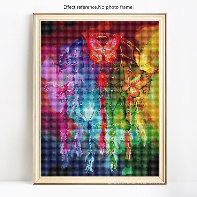 Peinture diamant thème animaux, broderie complète ronde, affichage complet, papillons, arrivée 20X30 brown