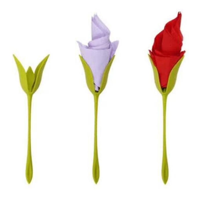 1 Stuk Servethouder Tissue Bloem Servethouder Roos Tissue Bloem Gereedschap Rol Bloem Romantisch Bord white