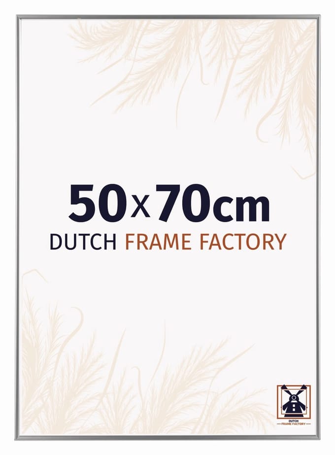 Fotolijst 50x70 cm - Kunststof - Zilver Hoogglans - Easy