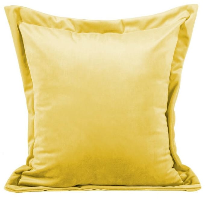 Eurofirany Villa Serie - Sierkussenhoes - 45x45 cm - Velours - Mosterd