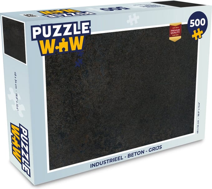 Puzzel Industrieel - Beton print - Grijs - Structuren - Retro - Legpuzzel - Puzzel 500 stukjes