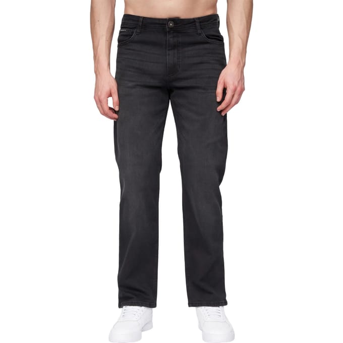 Henleys Heren Breeze Rechte Jeans (Zwart wassen)