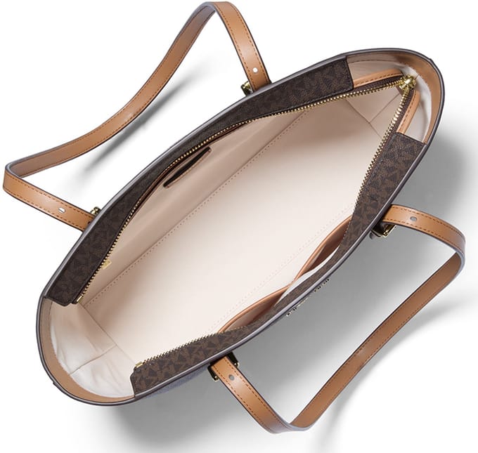 Michael Kors Quinn Medium Shopper - Dames - Imitatieleer - Bruin/AcGoudn