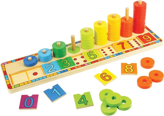 Bigjigs Wooden Learning Game Counting 55 pcs.