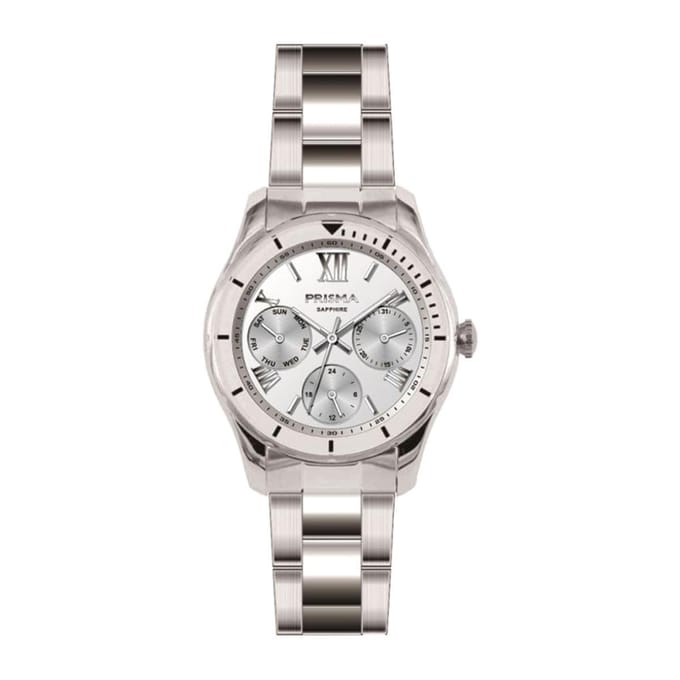 Prisma Horloge P.1889 Dames Multi-Functie Saffier steel