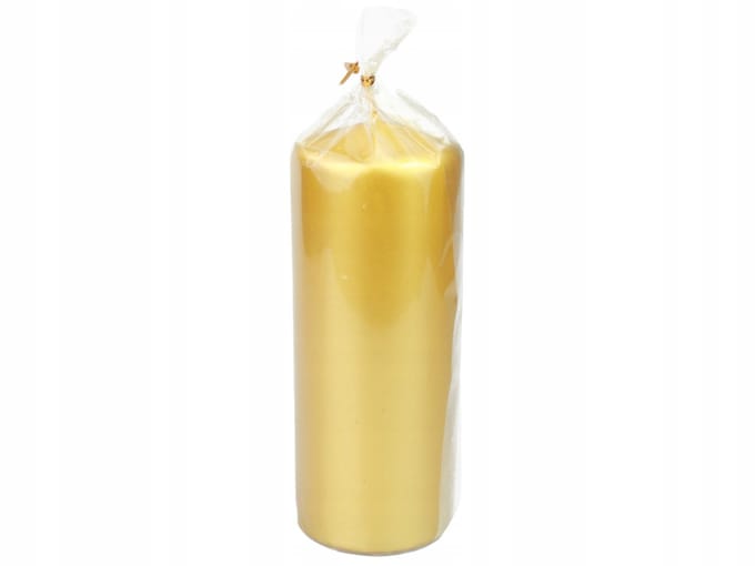 Gouden Cilinder Kaars 120x60mm - Sfeervolle Decoratie