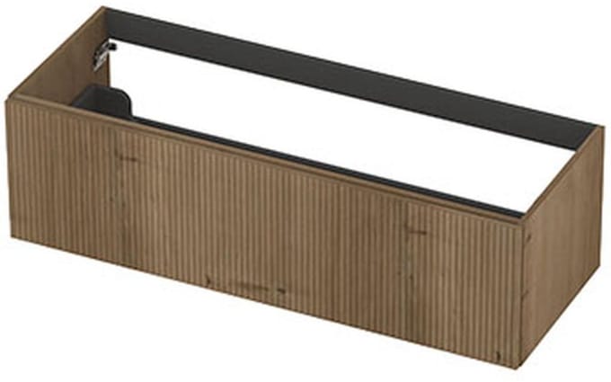 INK - Onderkast 1L Fineer Gefreesd Tbv Greep - 1200x450x400 Mm - Ash Grey