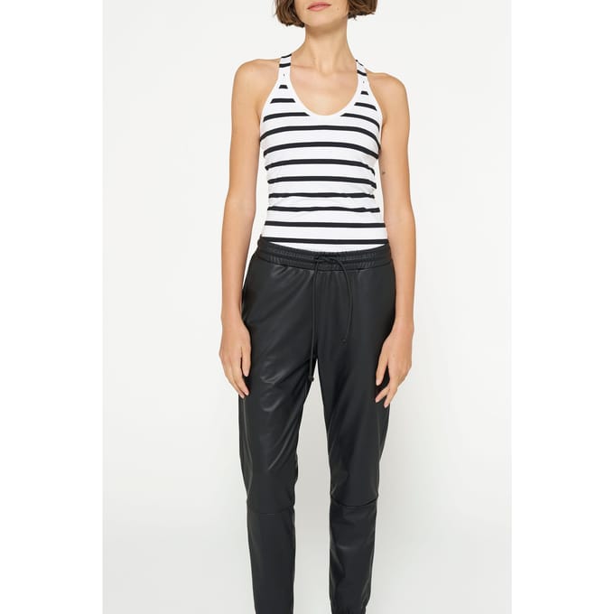 10DAYS The Wrapper Stripe White/black Größe: S | Jogginghosen Outlet | Damen | Weiß