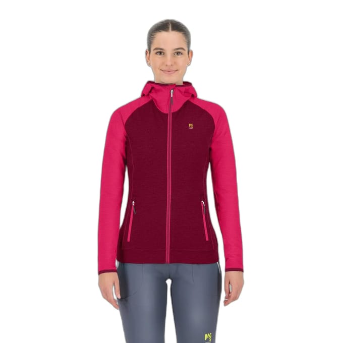 Fleece met capuchon en volledige rits voor dames Karpos Ambrizzola