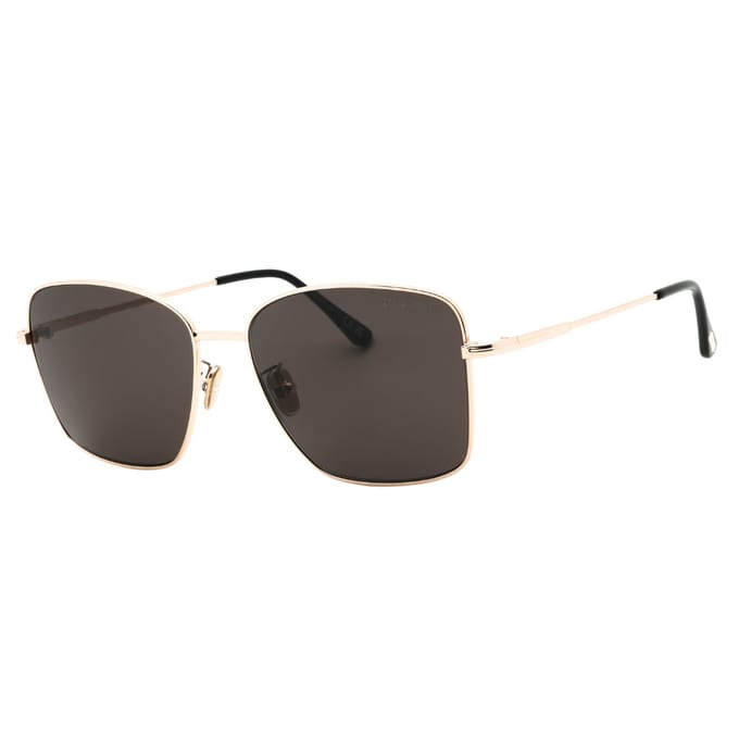 Tom Ford FT0953-D 28A glanzend rosÃ©goud rookgrijs zonnebril
