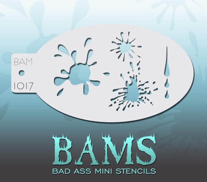 Bad Ass Stencil Nr. 1017 - BAM1017 - Schmink sjabloon - Bad Ass mini - Geschikt voor schmink en airbrush