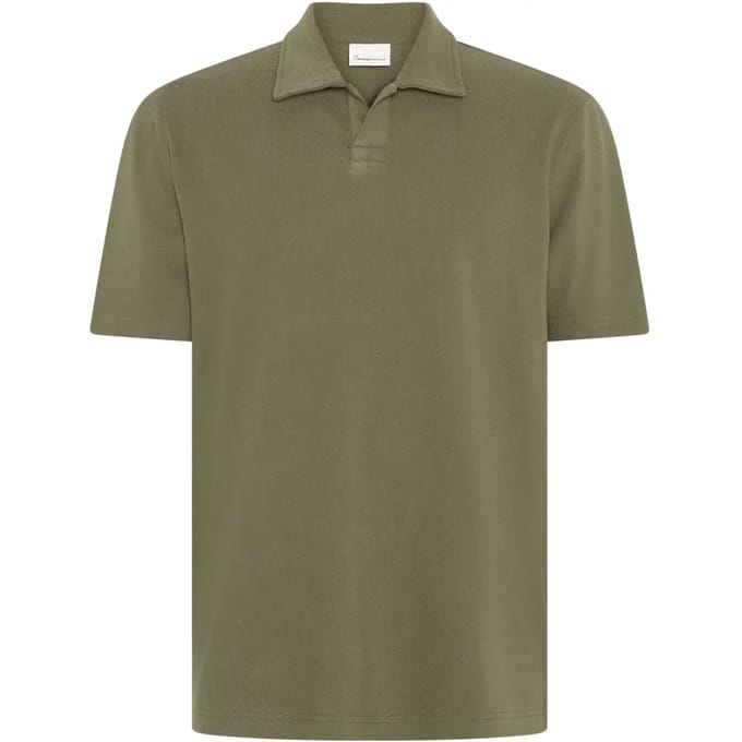 Polo bouclé KnowledgeCotton Apparel Loose