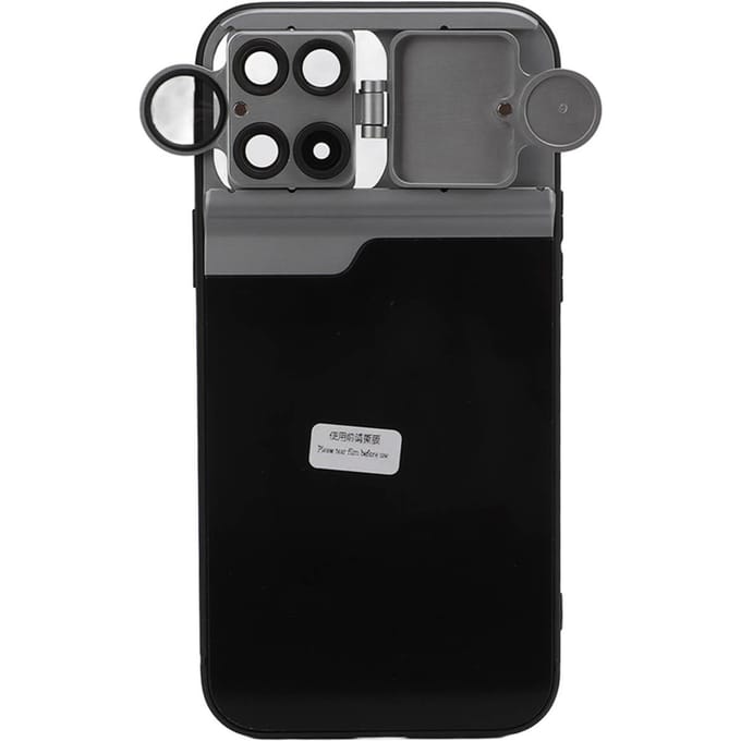 5-in-1 Multi-Lens Telefoonhoes voor IPhone 13 Pro Max met CPL-filter 10X 20X Macro 2X Telefoto en gray