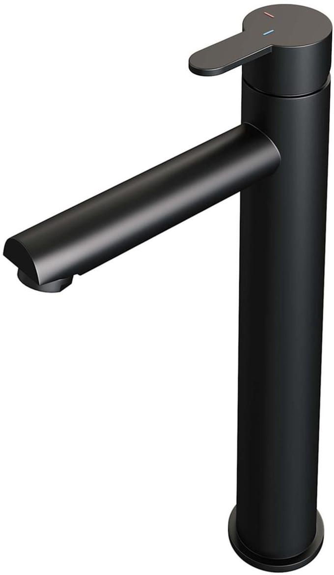 Brauer Black Edition Verhoogde Opbouw Wastafelmengkraan Model D Mat Zwart