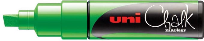 uni-ball Krijtmarker fluogroen beitelvormige punt van 8 mm