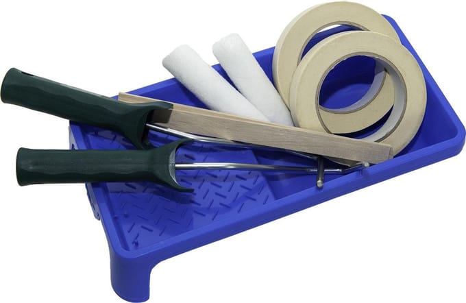 MagPaint - Verfrollerset Grote Klus - 2 Rollers - 2 Tapes - 2 Roerstaven - 1 Bakje