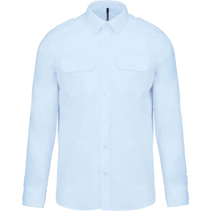 Kariban Herenpilootoverhemd lange mouwen K505 - sky blue - L