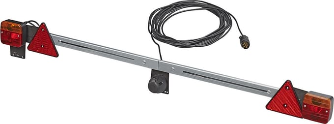 ProPlus Verlichtingsbalk Metaal - Uitschuifbaar 140 t/m 200 cm - 12 meter Kabel - 7 Polige Stekker