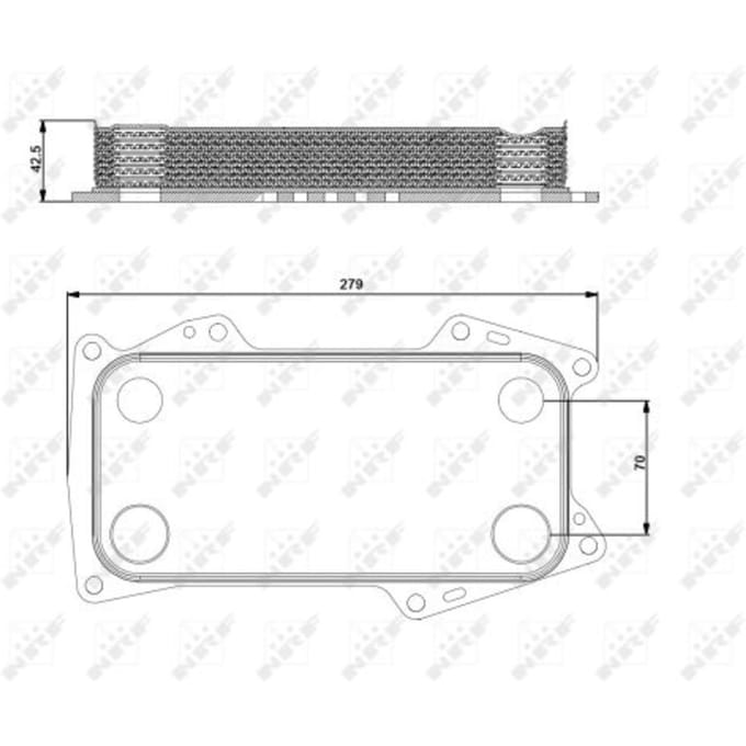 Olie radiator, motorolie NRF 31203