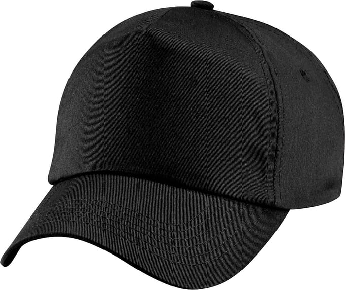 Beechfield Unisex Junior Junior 5 Panel Baseball Cap (Zwart)
