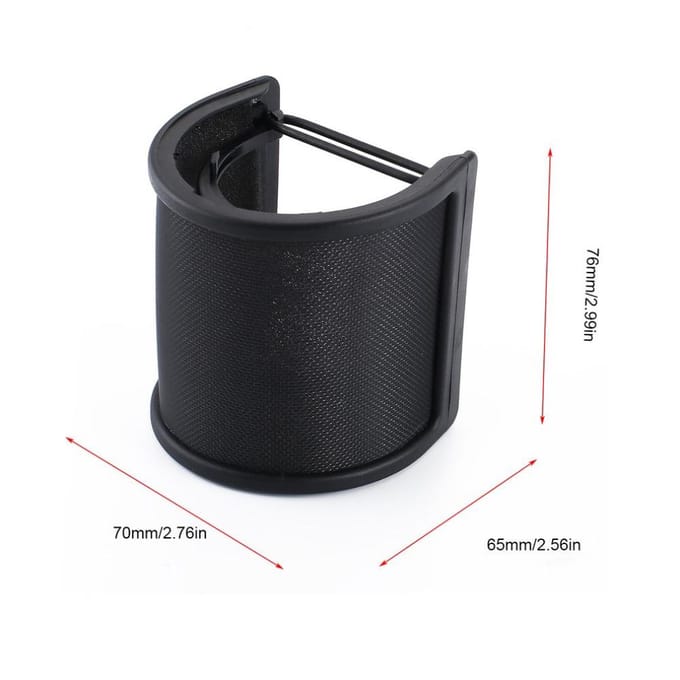 Filtre anti-Pop pour Microphone, filtre anti-Pop en métal professionnel, filet anti-éruption noir