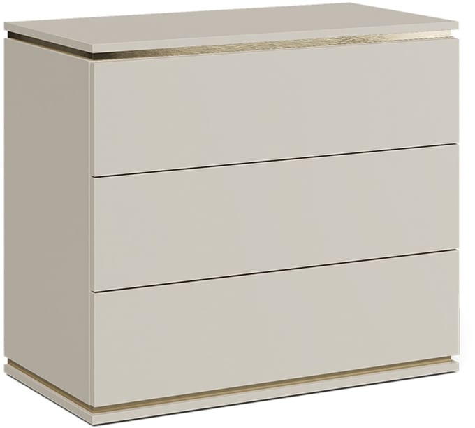 Vicco Linette Dressoir – 80 x 70 cm met 3 laden Goud