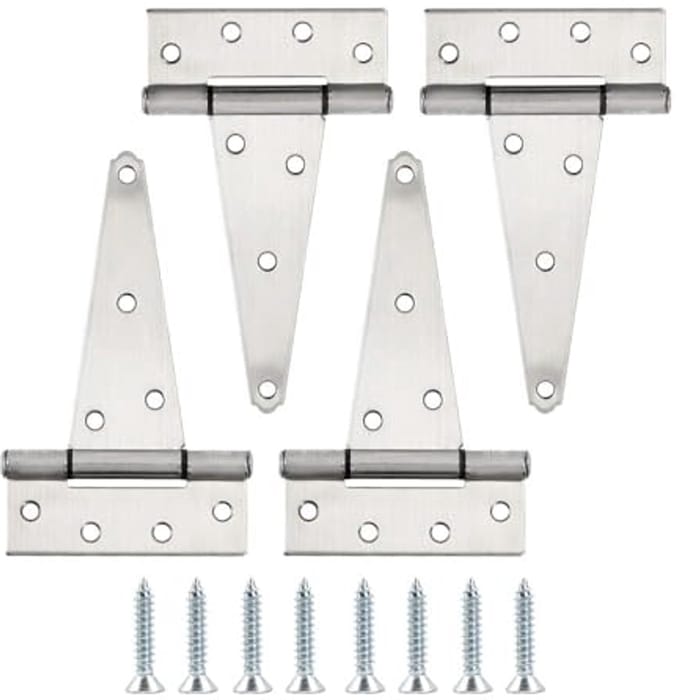 6 Inch RVS Heavy Duty T-Scharnierset voor Hekken - 4 Stuks