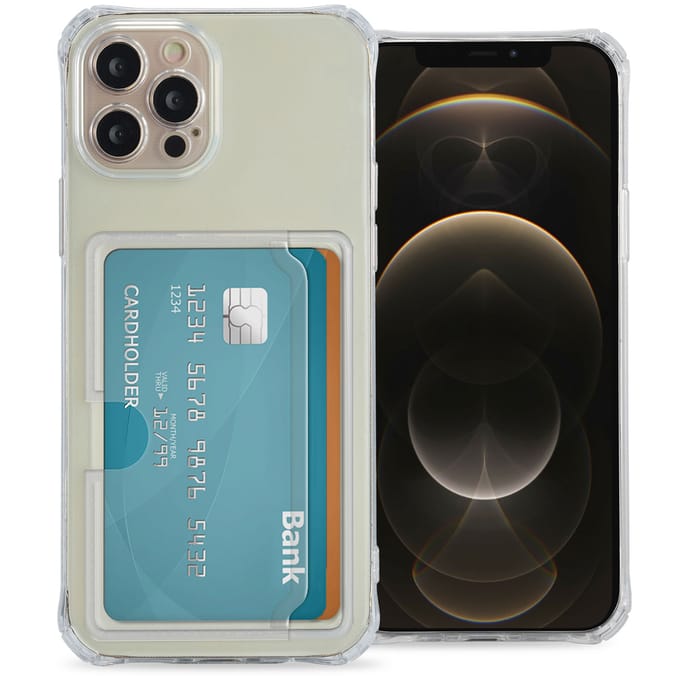 imoshion Softcase Backcover met pasjeshouder voor de Apple iPhone 12 Pro - Transparant