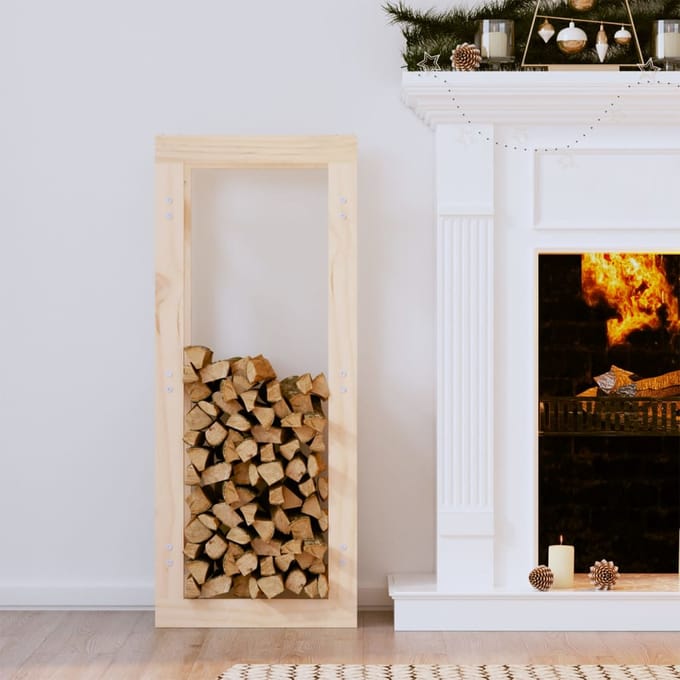 Porte-bûches pour cheminée 41 x 25 x 100 cm Bois de pin massif