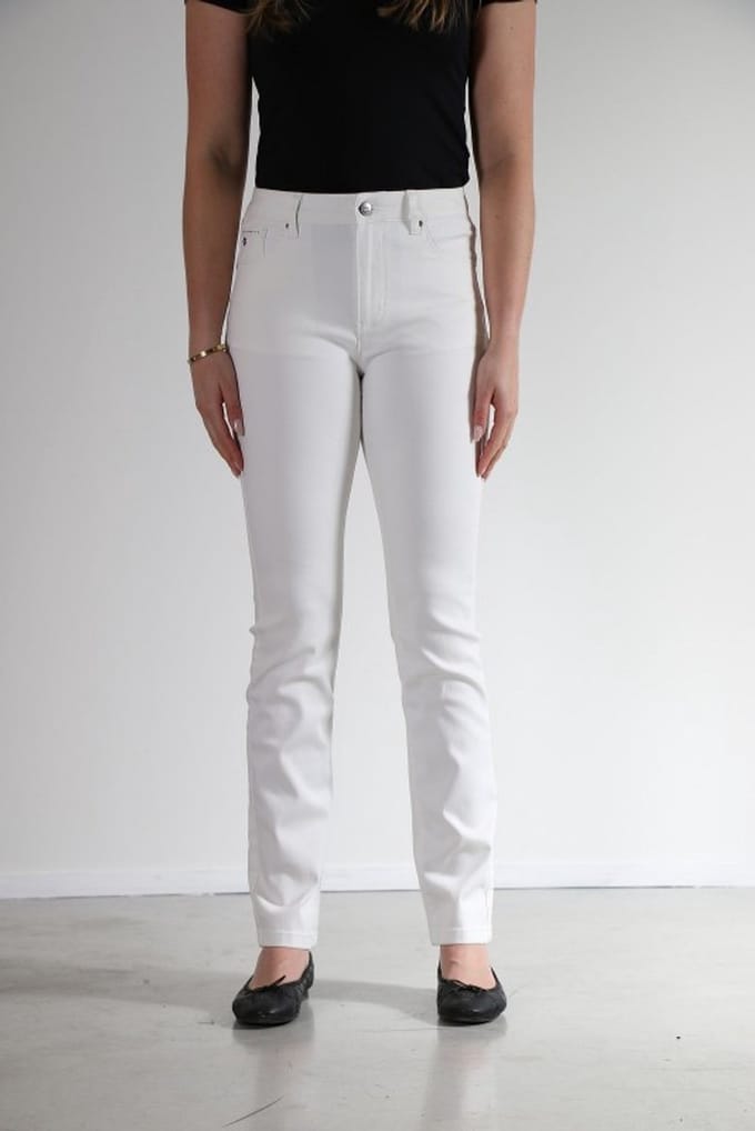 New Star - Orta wit twill broek L32 dames straight - maat 40