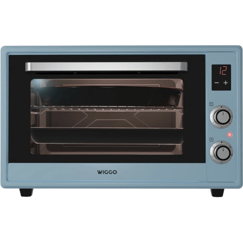 Wiggo WMO-E657(A) - Vrijstaande Mini Oven - Electrisch - 60 CM - 65 liter - 2000 W - 5 Jaar Garantie - Aqua Blauw