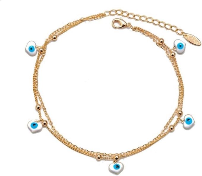 Anklet - Voetketting - Mode Accessoire - Verstelbaar - 223+50 mm - Goudkleurig
