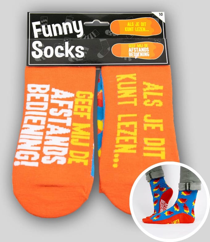 Paper Dreams Sokken Funny Socks Afstandsbediening Katoen One-size