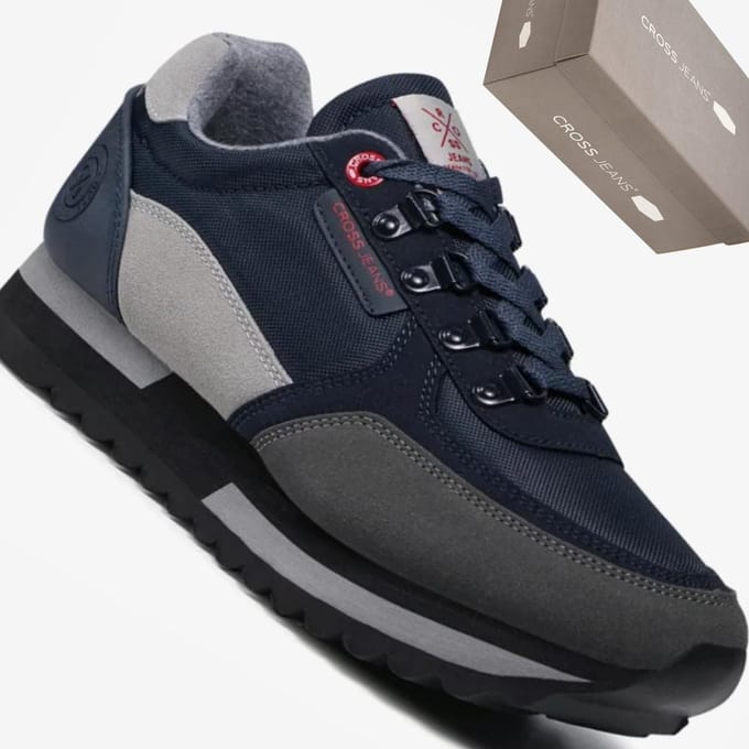 Baskets unisexes Cross Jeans II1R4017C bleu marine - Mousse à mémoire de forme, décontractées gray