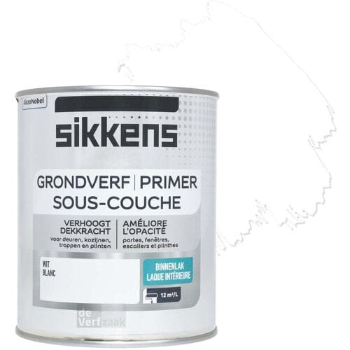 Sikkens - Binnenlak Grondverf - White - 750 Ml