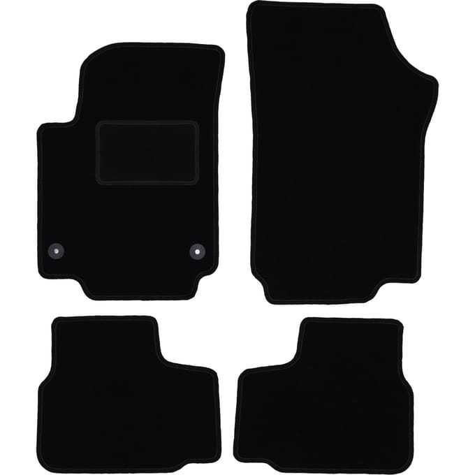 Zwarte veloursmatten voor: Seat Mii hatchback (2011-)