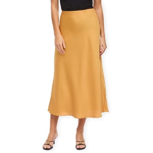 Lange rokken Vila Saia Elette Skirt - Amber Gold
