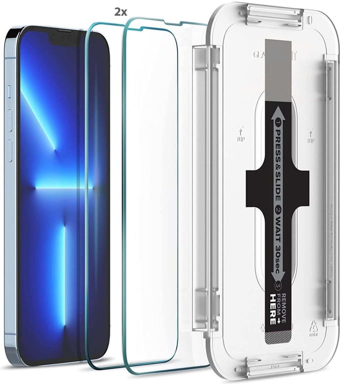 Screenprotector Geschikt voor iPhone 13 Pro Max screen protector tempered glass met hulpkit 2 Stuks