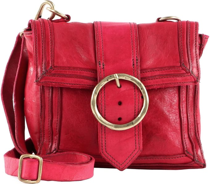 CAMPOMAGGI Leren Schoudertas Handtas Mini Crossbody Bag Orchidea Paars