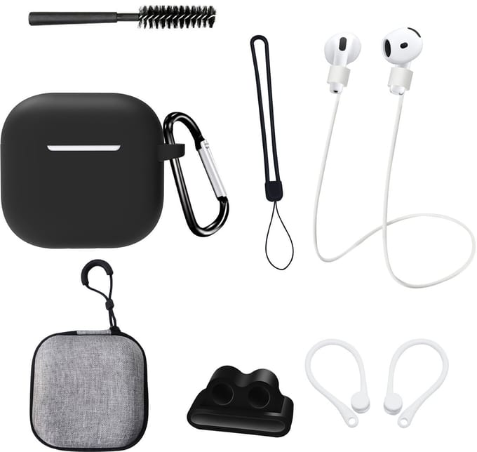 AirPods 4e generatie achtdelige set in zwart