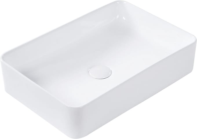 CHIVANA - Wastafel - Wit - 51 x 34 cm - Keramiek