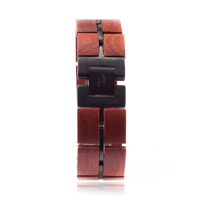 Hoentjen, Houten Armband - Palissander met metaal 22mm