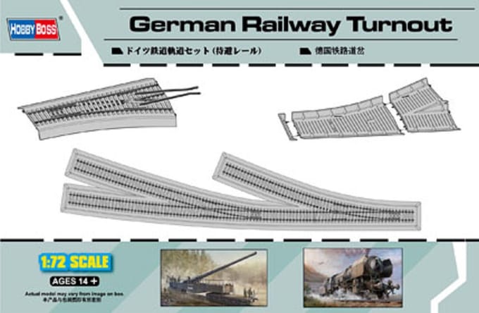 HobbyBoss Modelbouwpakket Militaire voertuigen - 82909 German Railway Turnout Plastic - 1:72 - Modelbouw