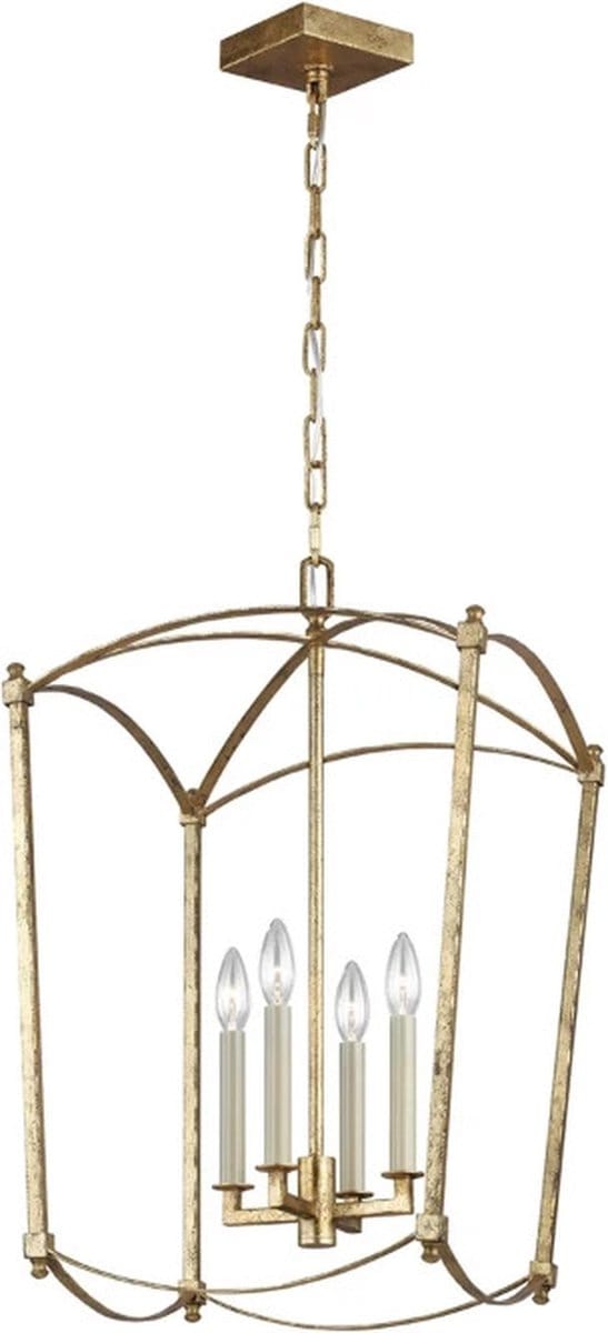 Feiss LED Hanglamp Thayer | 4X E14 Max 40W | Dimbaar | Antique Gild