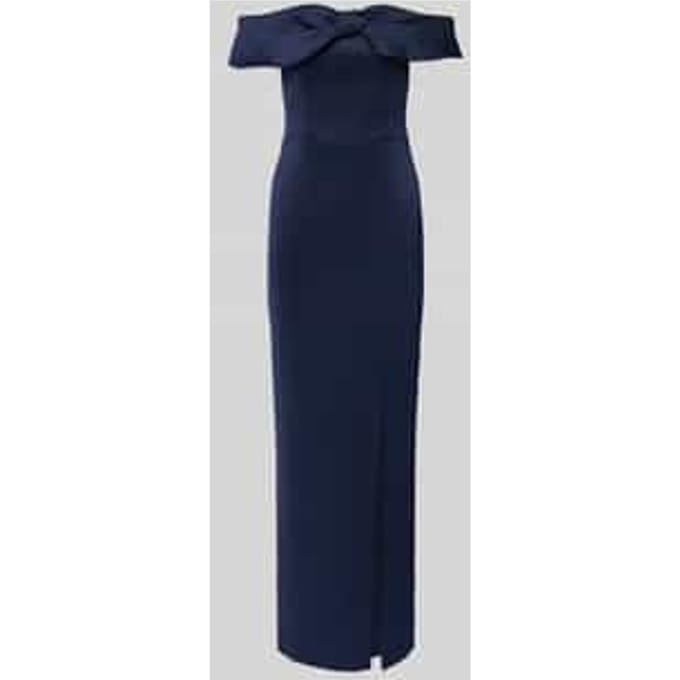 Off shoulder-jurk met loopsplit