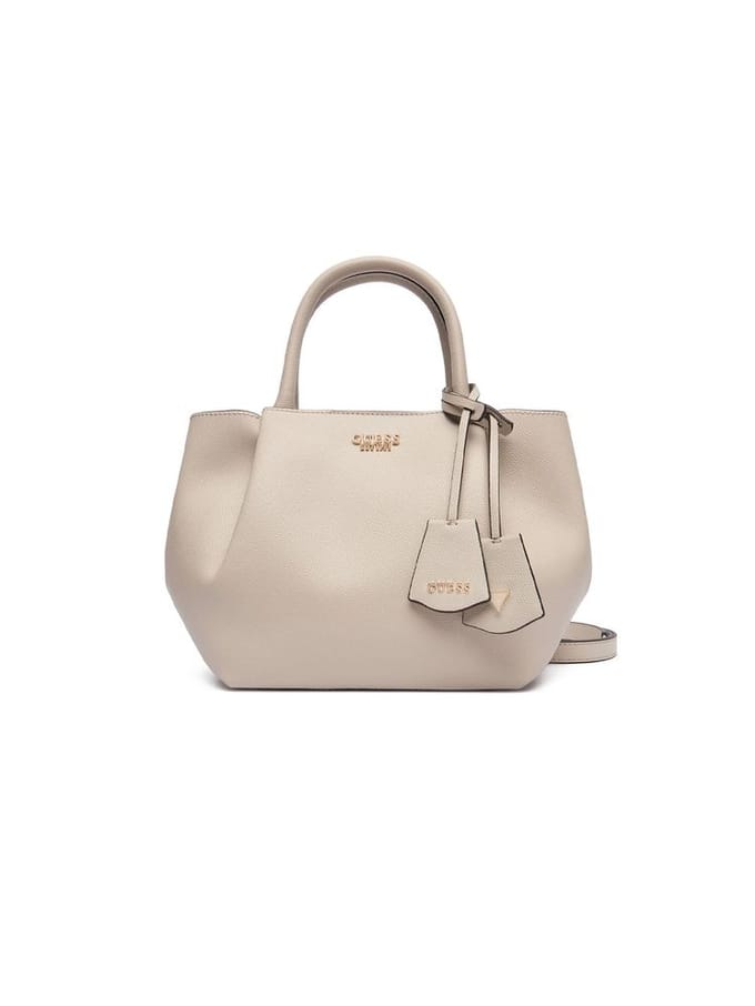 GUESS handtas schoudertas Amorette Girlfriend Satchel Light Taupe crème