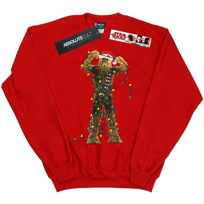 Star Wars Jongens Chewbacca Kerstverlichting Sweatshirt (Rood)